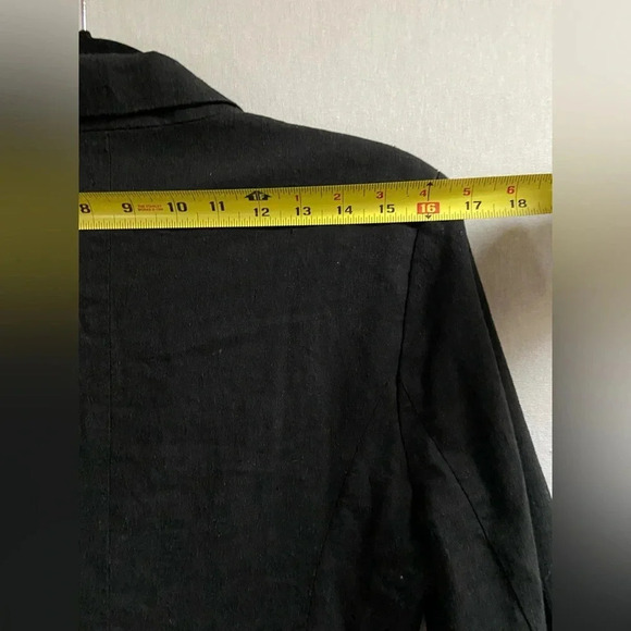 Harve Benard black  linen blazer Sz 6 - Picture 10 of 13